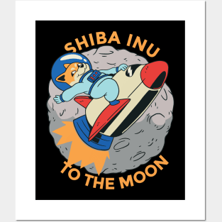 Shina Inu to the Moon Crypto Geek Cryptocurrency Posters and Art